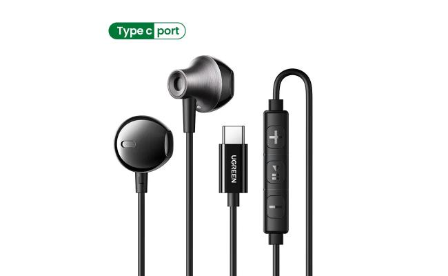 UGREEN EP106 USB-C Semi-in-Ear Wired Earphones – Black | 35756 UGREEN EP106 USB-C Semi-in-Ear Wired Earphones – Black | 35756